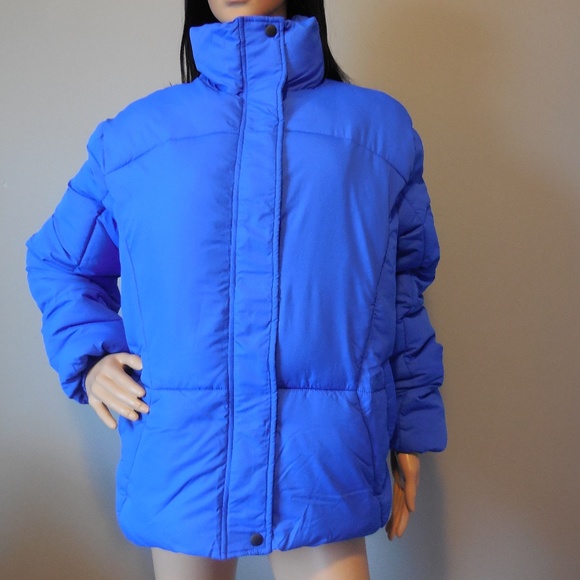 Missguided Jackets & Blazers - NEW Blue Ultimate Oversized Puffer Jacket Size 4